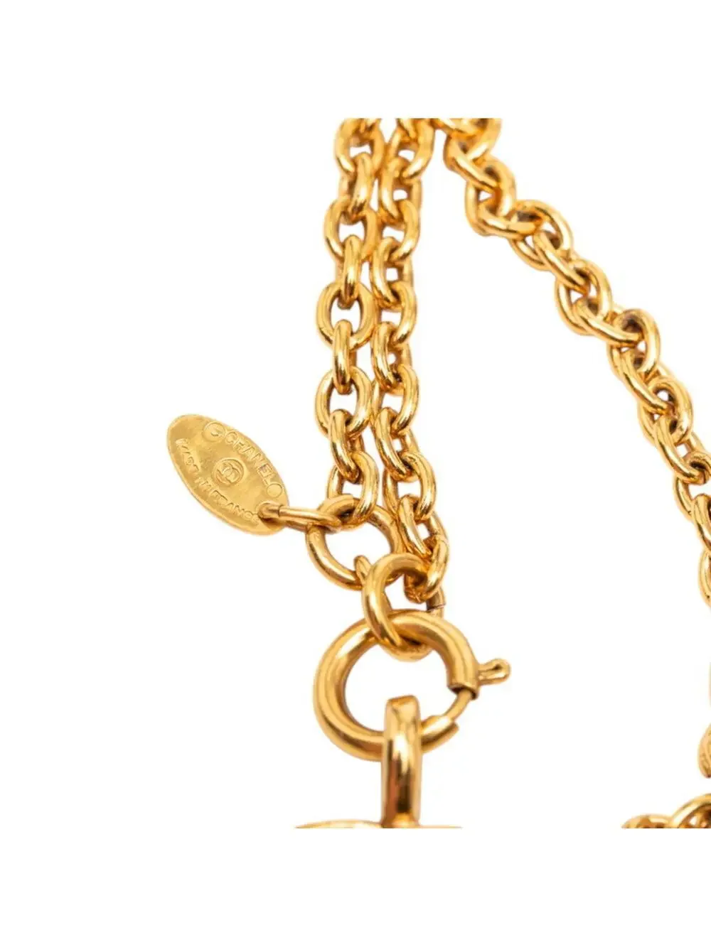 Chanel Cc Logo Chain Pendant Necklace #287782C11B